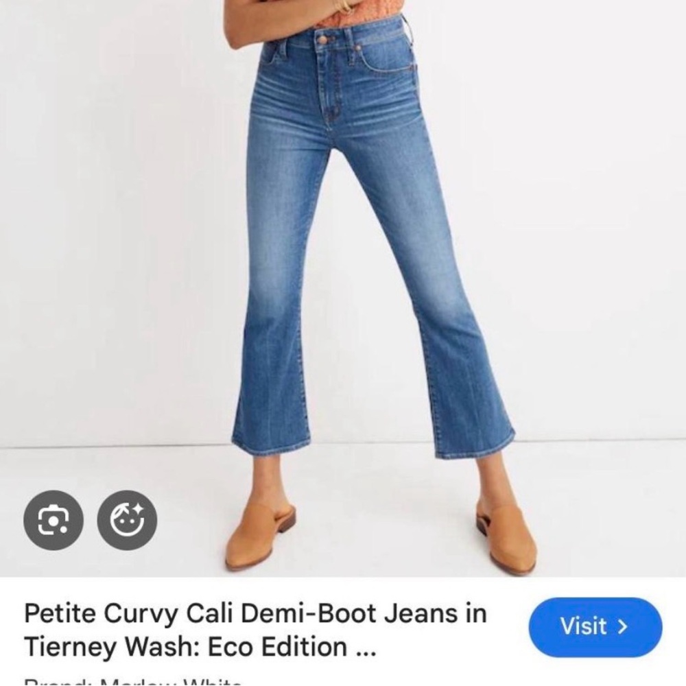 Madewell Petite Curvy Cali Demi-Boot Jeans in Blue
